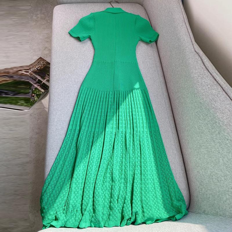 Summer Spring Women's Maxi Dress Women Knit Long Bodycon Ruffle Ladies Dresses Elegant Office Women Dress