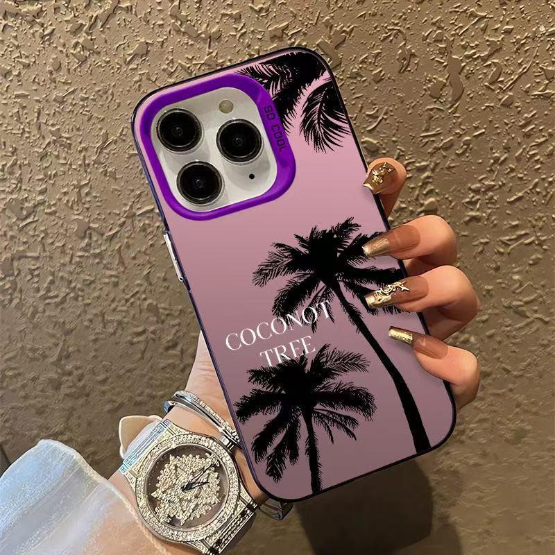 European & American Coconut Tree Case for iPhone 13/14/15 & 17/16 Promax