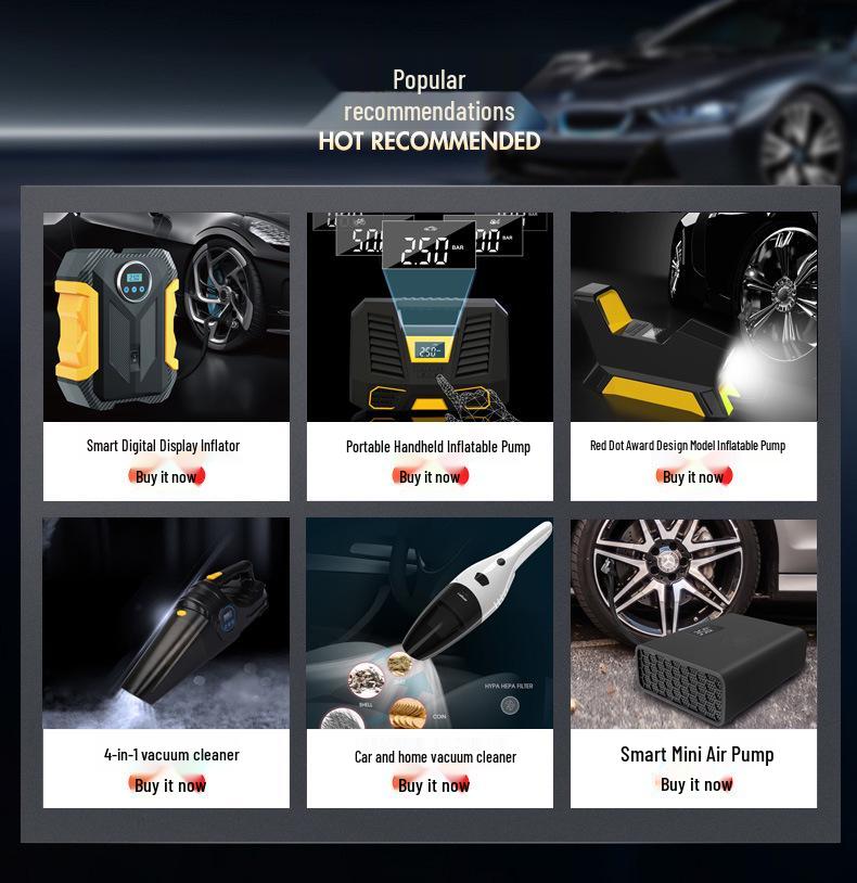Mini Smart Digital Tire Inflator with Lighting for Cars