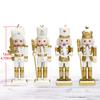 4/6Pcs 12CM Christmas Nutcracker Platinum Soldier Color Puppet Christmas Decoration small gift pendant Creative home pendant