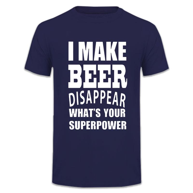 I Make Beer Disappear What Your Superpower T Shirt Funny Birthday Gift For Men Dad Grandad Short Sleeve