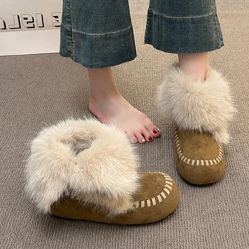 Women s Lightweight Comfortable Cold Warm Padded Snow Boots Non-slip Wear Outdoor Leisure Sports Cotton Boots Furry Mouth Shoes 40 5690₽