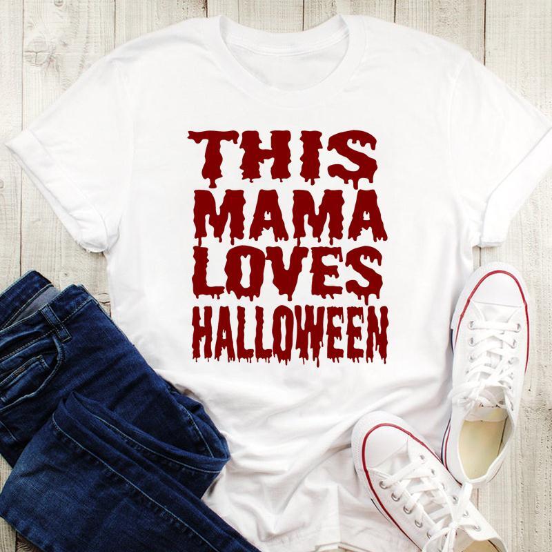 This Mama Loves Halloween T shirt- Halloween T shirt - %100 Premium Cotton Unisex T-Shirt S