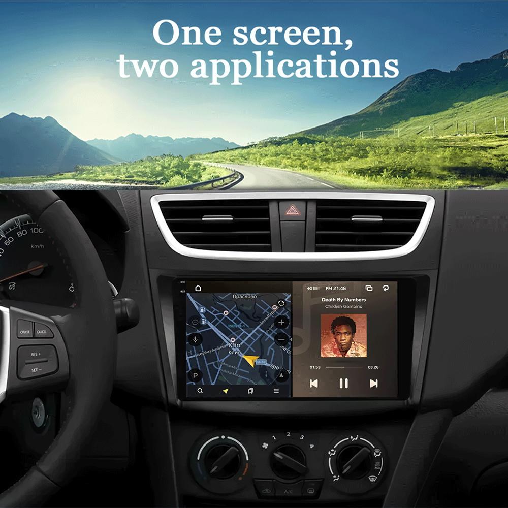 Android 14 For Suzuki Swift 2011-2015 2 Din BT DSP RDS Car Radio Stereo Multimedia Video Player GPS Navigaion Carplay Auto WIFI