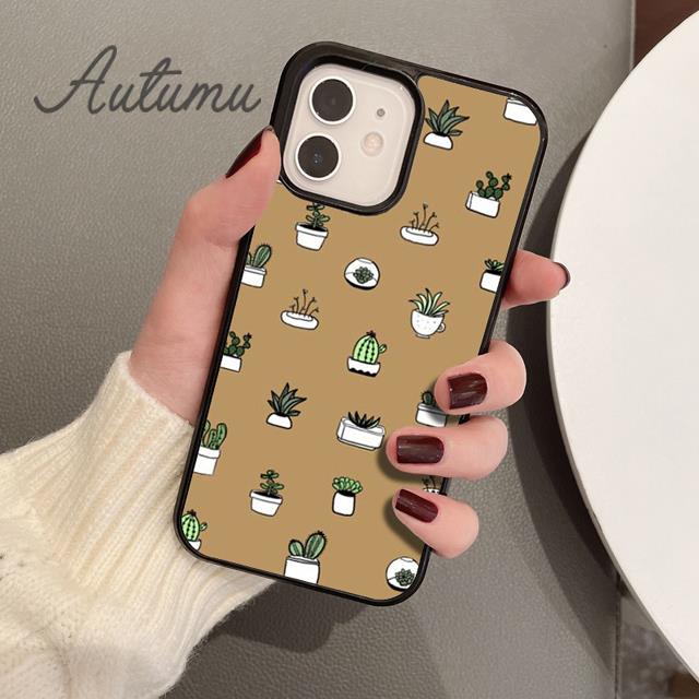Cutie Cacti Phone Case for iPhone 11 12 13 14 Pro Max Mini X XR XS SE 2020 5 6S 7 8 Plus Samsung Galaxy S21 S22 Cover Shell