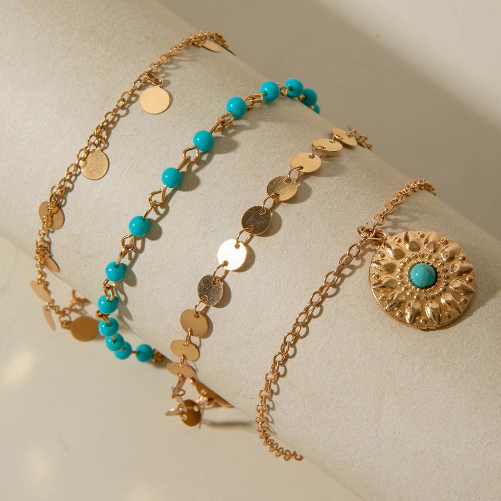 Jewelry Cross Simple Chain Foot Decoration, Eye Pendant Multi-layer Stacked Anklet Wholesale