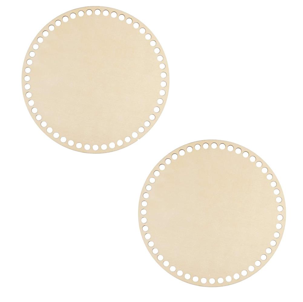 

2Pcs Natural Wooden Basket Bottom Blank Solid Crochet Basket Wood Base for DIY Basket Weaving Supplies Craft Making Home Decorat 14-15cm&4mm