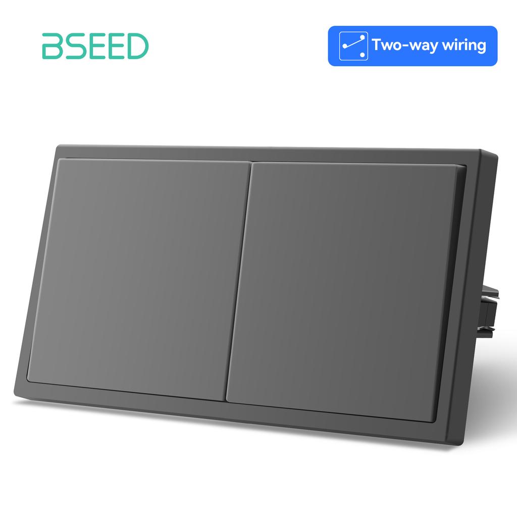 BSEED Interruptores de Luz de Botão Grande 1/2 Grupos 1/2 Vias Mais Tomadas de Parede Tipo-c USB Carregamento Rápido Estruturas de Plástico Padrão UE
