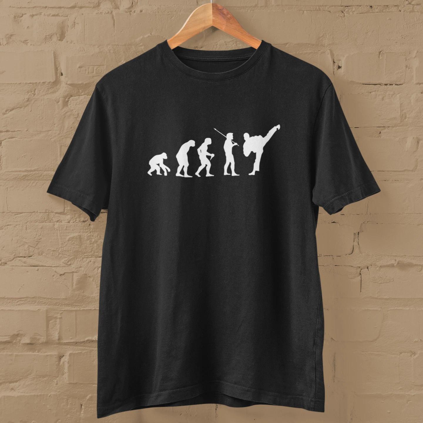 EVOLUTION OF KARATE - T-Shirt (Martial Arts Kick Boxing Kung Fu Present Gift) 2XL