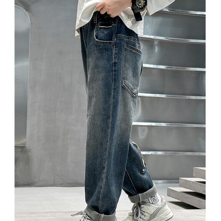 Boys' Denim Pants Spring and Autumn Dad Pant Boys' Children's Jeans Trendy Children's Jeans Loose