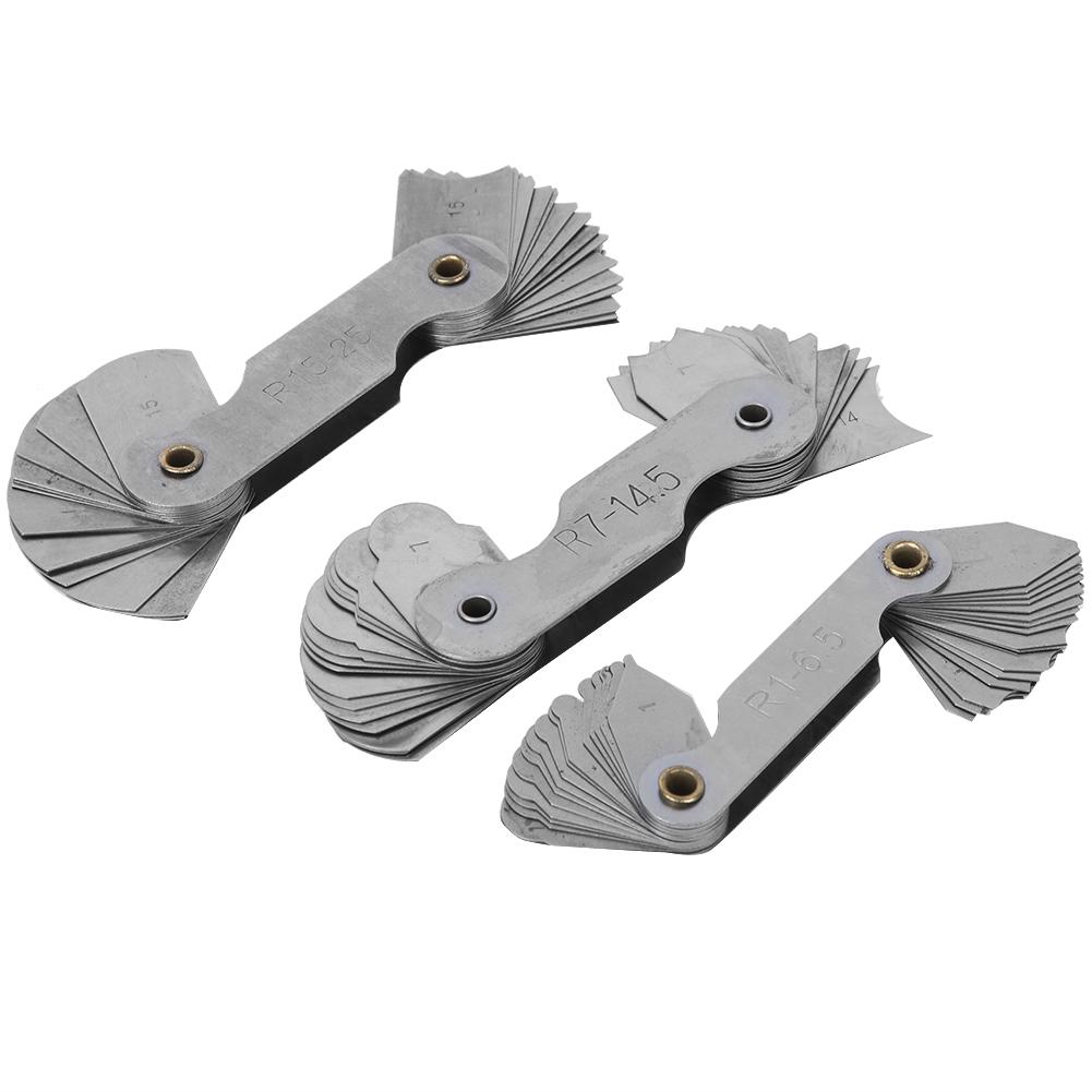 

3pcs Radius Gauge Tools Stainless Steel Radius Measuring Watch Repairing Tool