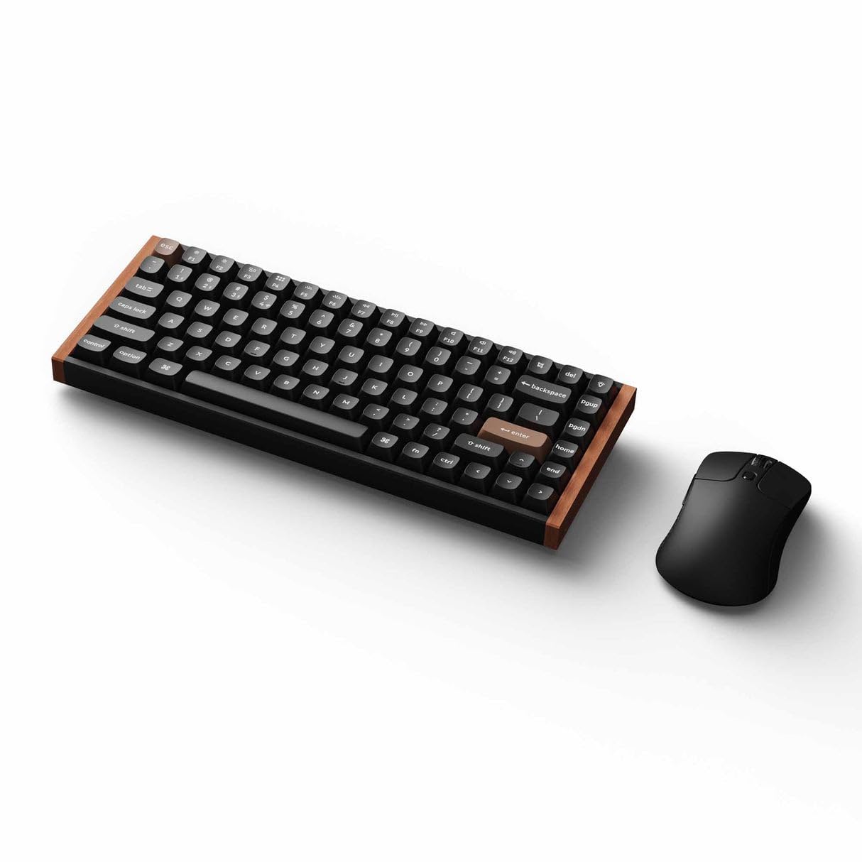 

Keychron K2 HE M3 QMK Wireless Custom Mechanical Keyboard and Mouse US Hot Mouse DPI RGB Gateron Magnetic Compatible with Mac and Wood Grain Black &