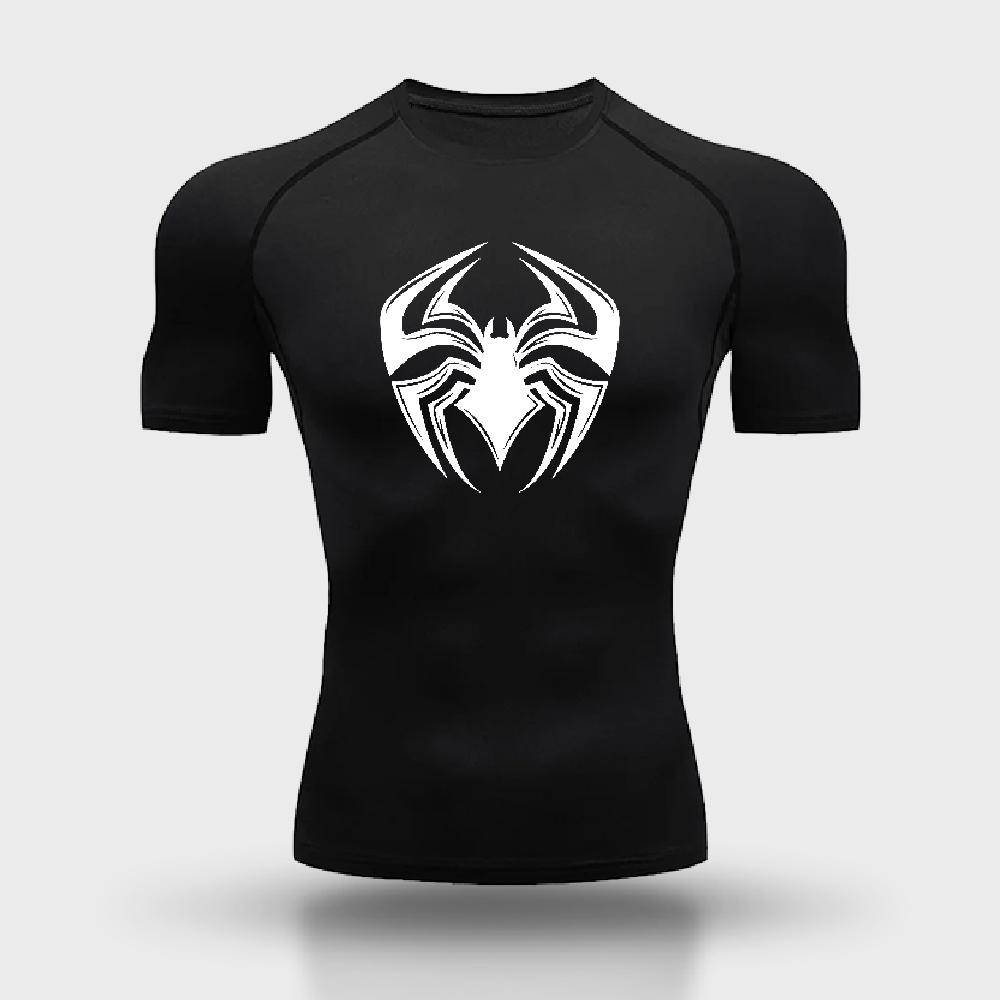 Bodybuilding Boxing Training T-shirt Summer Breathable Men's Quick-drying Fashion Compression Top Sweat Absorbent Sweat Absorbing Tight Fit