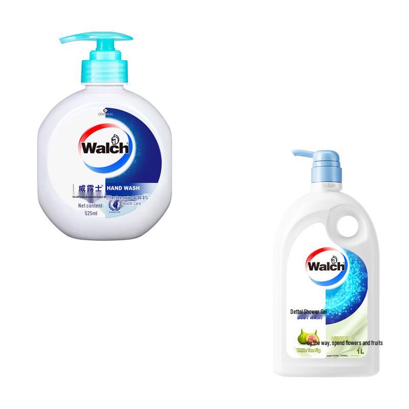Walch White Tea & Fig Shower Gel & Health Care Hand Sanitizer Set