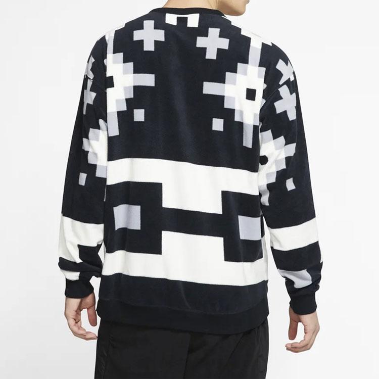 Nike SB Icon Fleece Crew Skateboarding Sweatshirt Men Tops Black White BV0878-060