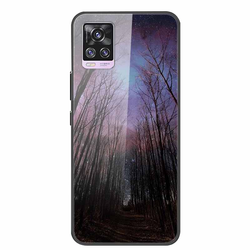 For Vivo V20 Pro Phone Case V 20 Pro Soft Bumper Tempered Glass Hard Back Covers Cases For Vivo V20 Pro Case 6.44" Coque Fundas