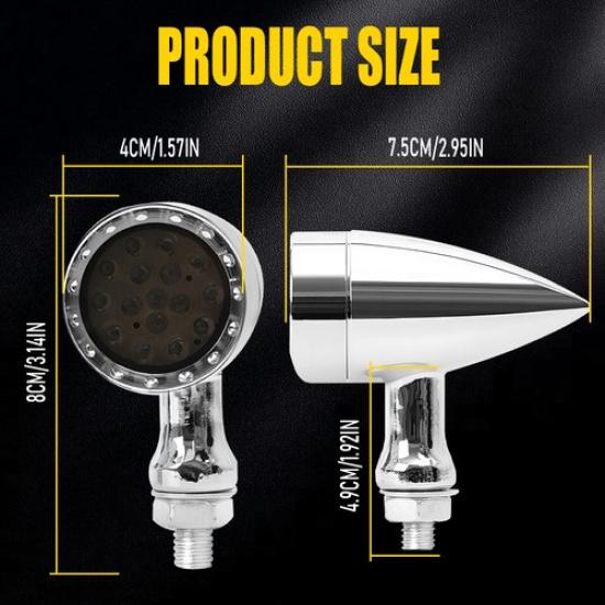 4X Motorcycle Signal Turn LED Blinker Lights For Kawasaki Vulcan VN 900 500 1500