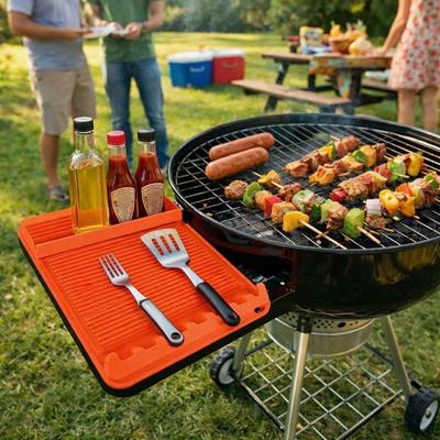 Protective Pad Heat-resistant Silicone BBQ Mat Non-Stick Multi-functional BBQ Tool Mat Large Grill Mat Outdoor BBQ