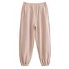 ! Autumn and winter embroidered sweatpants women's high-waisted loose casual pants tied feet couple wide-leg bloomers