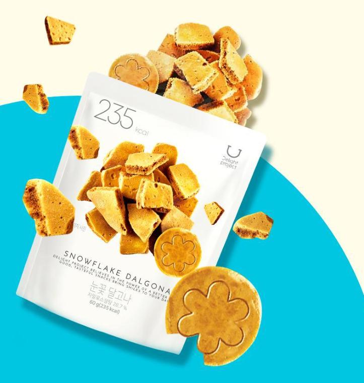 Delight Project Snowflake Dalgona 60g – Traditional Korean Sweet Snack
