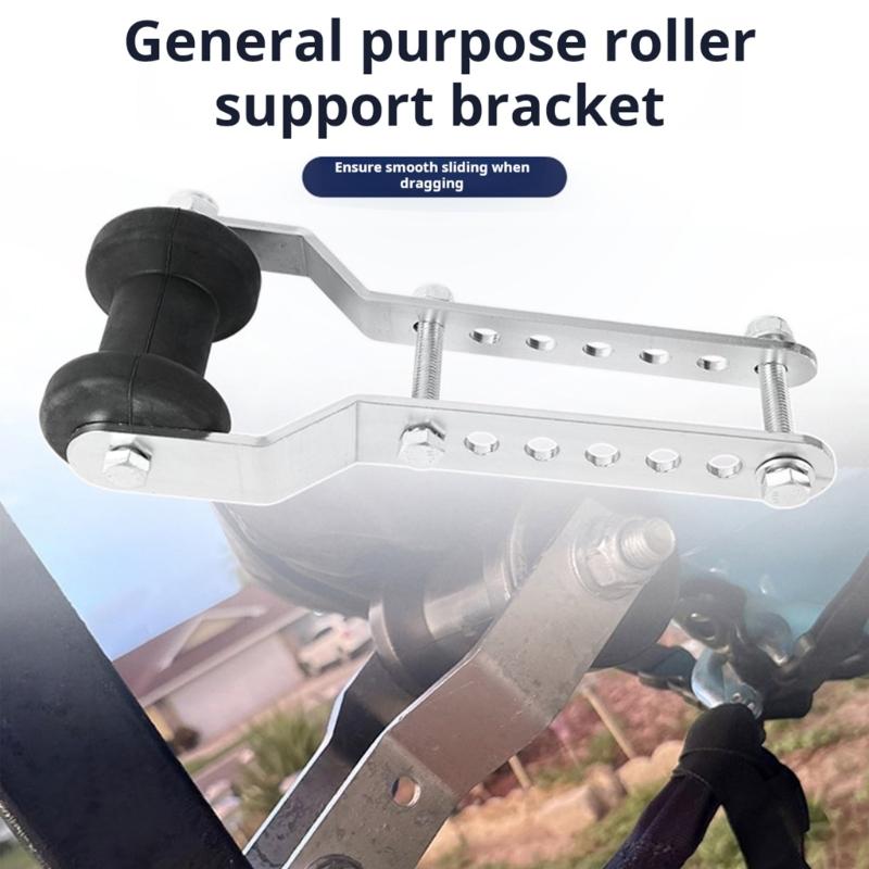 Heavy Duty Boat Trailer Roller with Sturdy Steel Frame Rubber Marine Keel Roller Bracket Assembly for Easy Installation