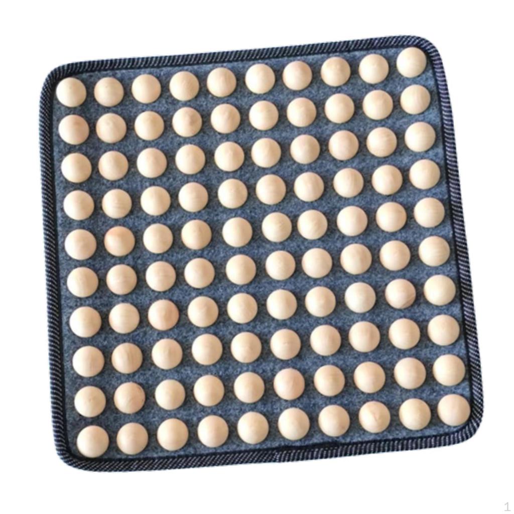 Foot Acupressure Mat Massage Board Non-Slip Wooden Base Portable Reflexology Tool Suitable for