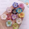 14/18mm Resin Colorful Flower Christmas Decor 1 Hole Pendant Flatback Rhinestone Art Applique DIY Wedding Charm Scrapbook Crafts