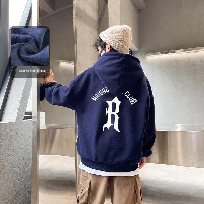 "Panda Yuanyuan Boys' Hoodie - Spring/Autumn Print, Thick, for Children"