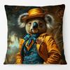 European Retro Vintage Royal Animals Portraits Leopard Panther Dog Cat Cushion Covers Sofa Pillowcase