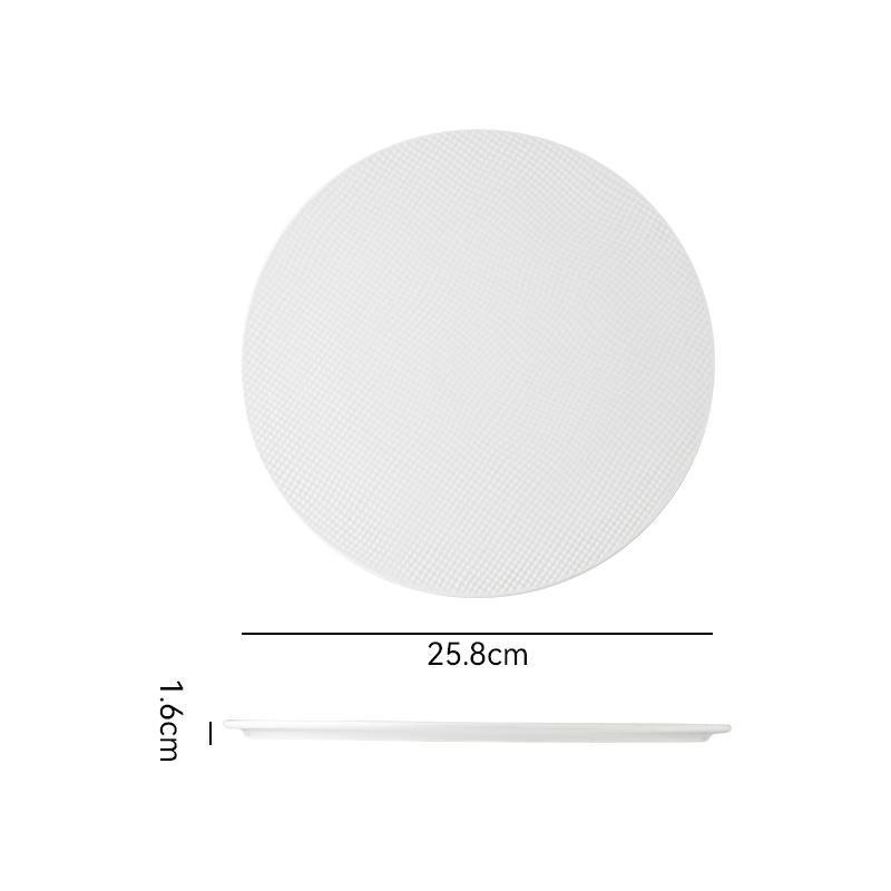 Pure White Ceramic Dining Plate Soup Plate Sushi Plates Pasta Dish Steak Plates Dessert Bowl Sting Disc Dim Sum Dish Fruit Bowl