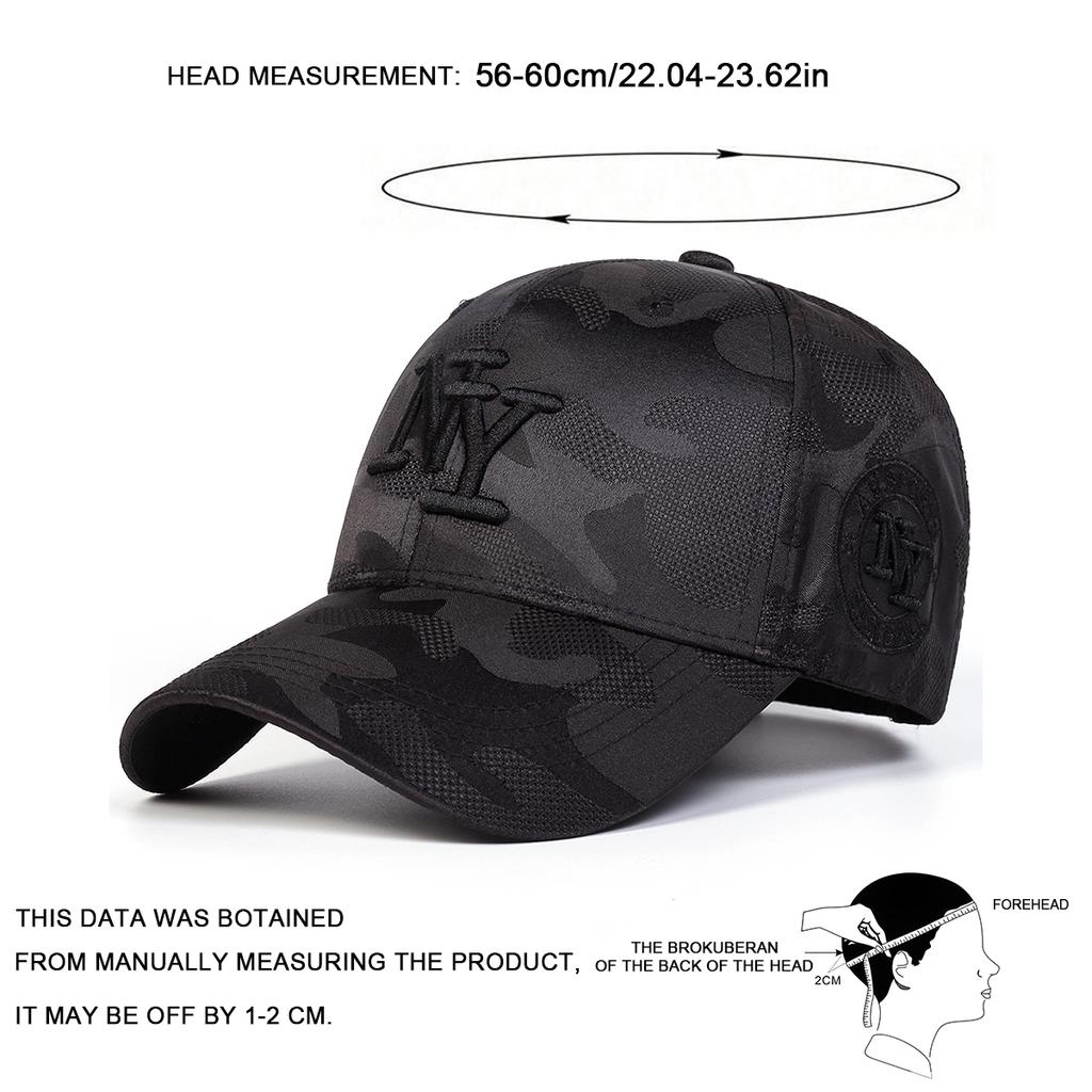 Men Letter Embroidered Camouflage Baseball Cap Outdoor Adjustable Sunscreen Leisure Hat Spring Autumn Travel Tourism Beach Vacation