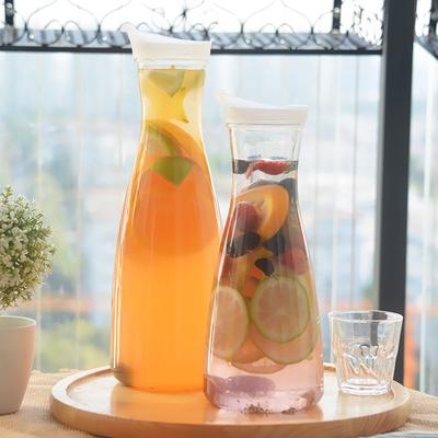 1100/1600 ml Kunststoff-Kaltwasserkessel mit Klappdeckel, Getränkespender in Lebensmittelqualität, Kaffee-, Tee-, Safttrinkkrug für die Hausbar, Küche, Restaurant, Outdoor