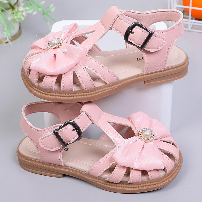 Baby Kids Bow Princess Sandals, Korean Soft Sole Summer Girls Shoes
