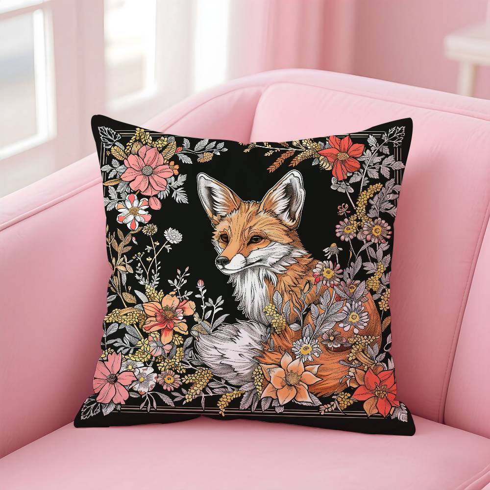 William Morris Art Fox Pillow Case pattern printing pillowcase living room sofa cushion cover bedroom room decor