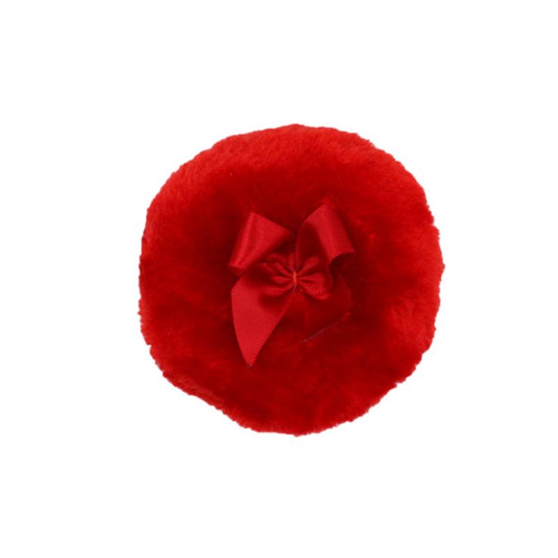Plush Makeup Puffs Professional Bowknot Round Cosmetic Soft Fluffy Loose Powder Puff Cute Bow Sponge Foundation Makeup Beauty