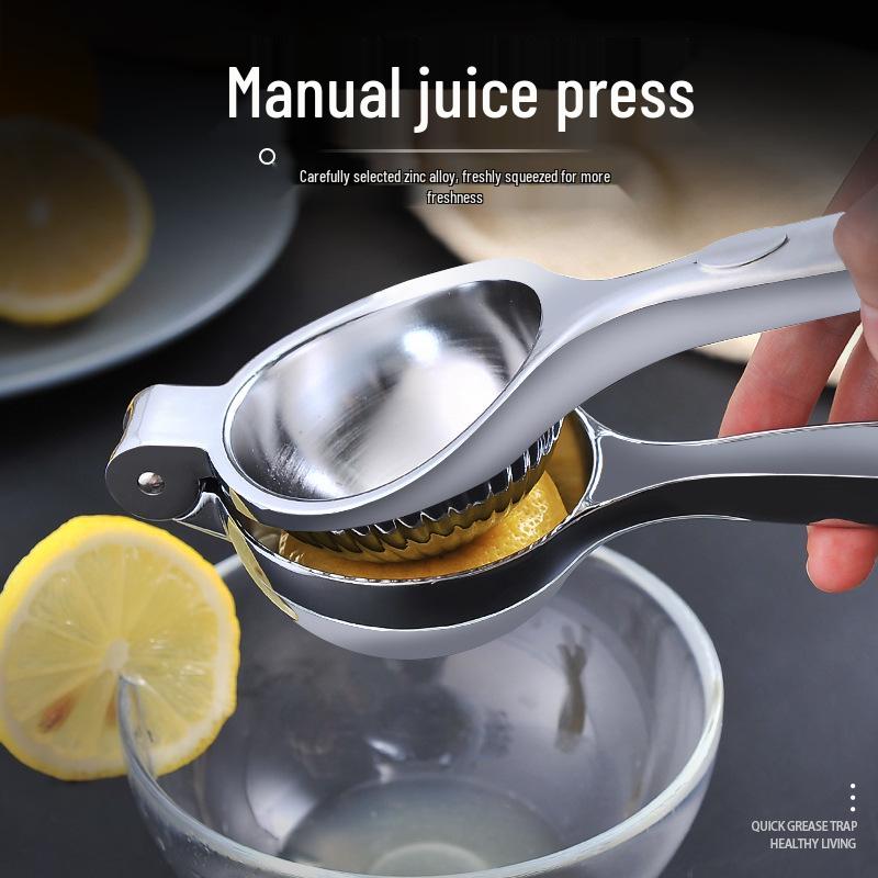 Lemon & Orange Metal Manual Juicer - Freshly Squeezed Fruit Press