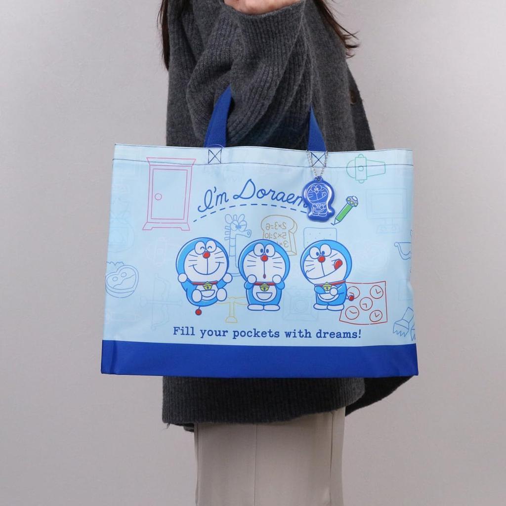Marushin Lesson Exciting Tote School Suitable for Boys and Character 2825007600 "I'm Doraemon" Bag, Tool, Bag, Preschool/Kindergarten/Elementary