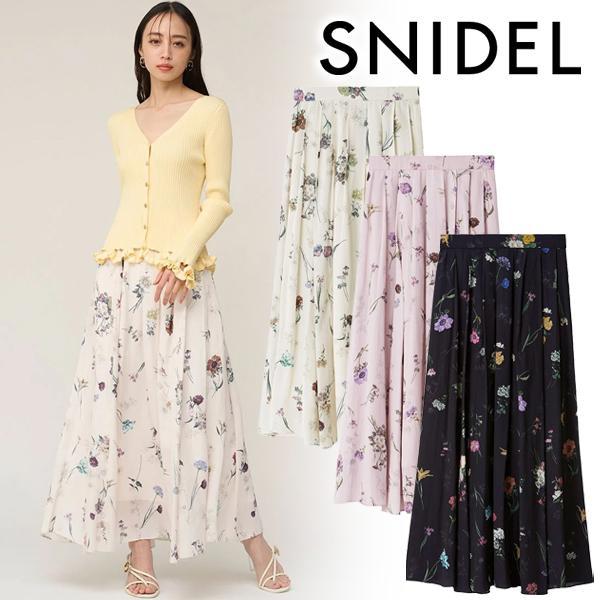 Limited time 10% OFF/Same day shipping/SNIDEL Floral print flare skirt SWFS261085 26SS 2026 Spring/Summer Cancellation and returns not possible