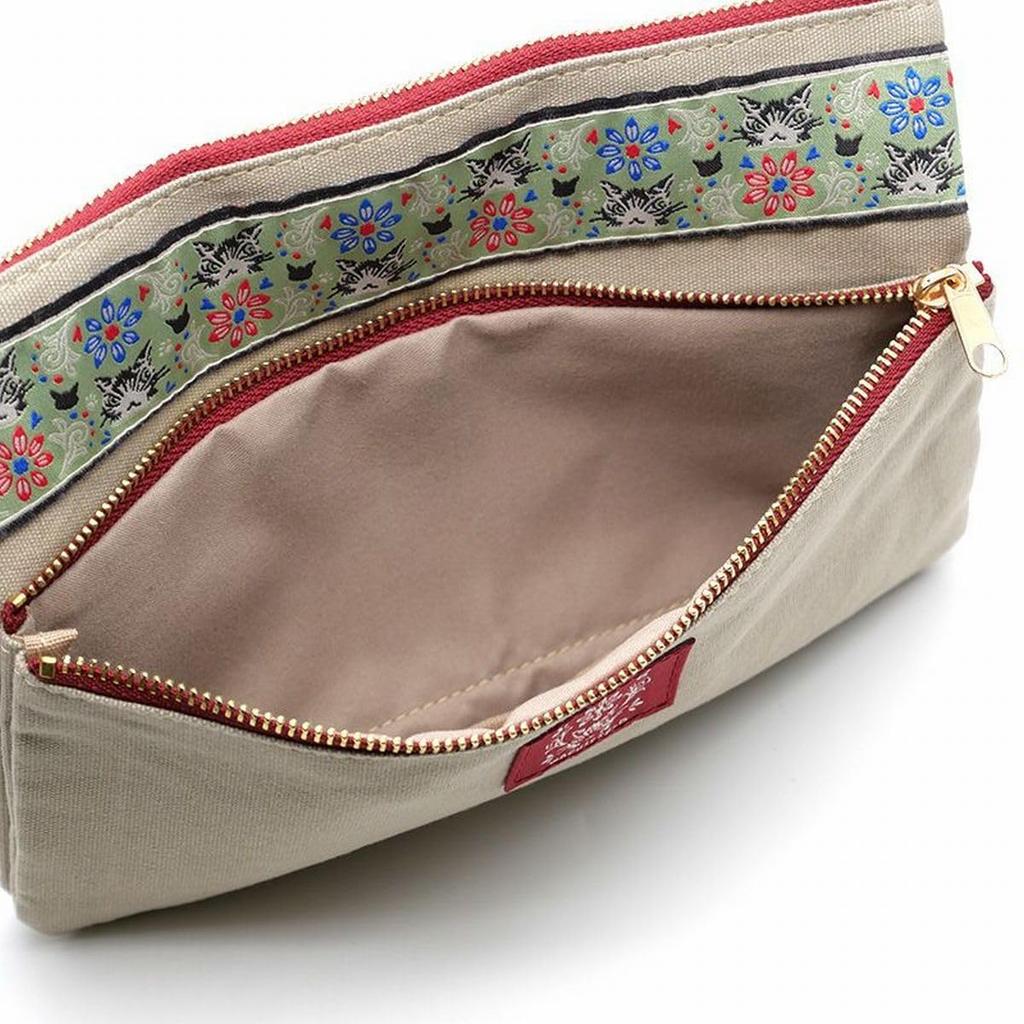 [Wachifield] Dayan the Cat Flower and Cat Tyrolean Double Pouch