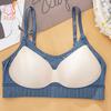 U-Shaped Back Sports Tube Top Breathable Crop Lingerie Underwear Sexy Wireless Bralette Seamless Women Bra Padded Sleep Tops Bra