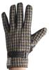 Smartphone Compatible Harris Tweed Leather Combination Brushed Case Gray Houndstooth Belt [Sleeping Sheep] Men's Gloves, Lining, 24cm, Included,
