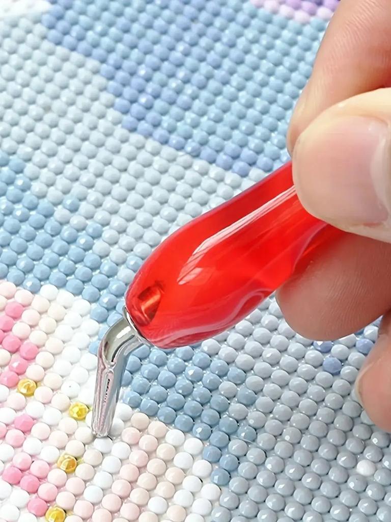 1 Stück Diamond Painting Beleuchteter Punktbohrer Quadratisch/Rund DIY Tragbares Diamond Painting Zeichenwerkzeug
