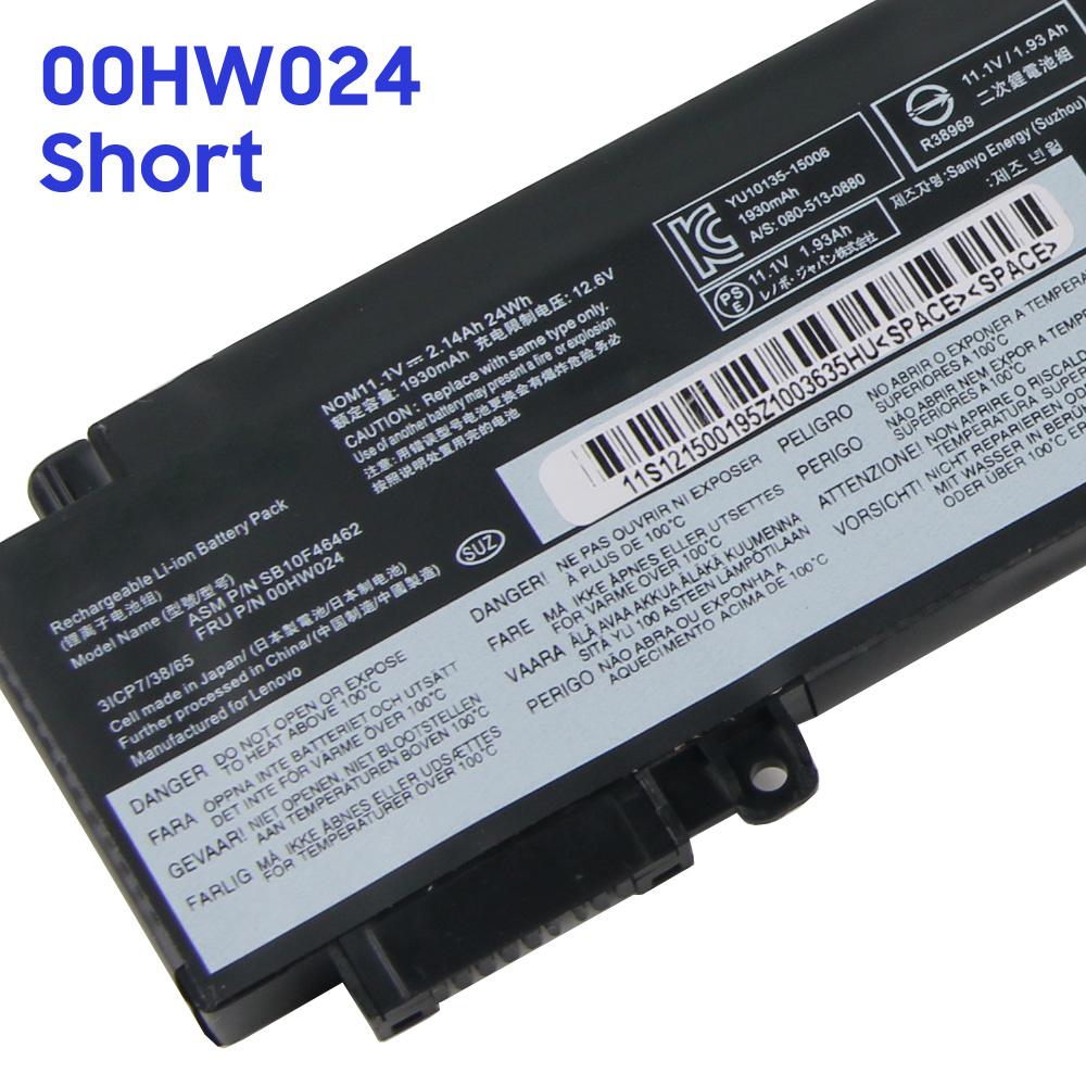 Lenovo ThinkPad T460S T470S T480S 00HW024 00HW022 Dizüstü Bilgisayar Bataryası İçin Şarj Edilebilir Lityum Pil 3562mAh / 55Wh
