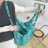 Colorful Plaid Shoulder Bags for Women Large Capacity Portable Ladies Tote Underarm Bag Travel Outdoor Female Casual Handbags