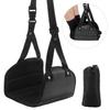 Foot Hammock Airplane Footrest Adjustable Portable Desk Feet Hammock Under Desk Foot Rest Black