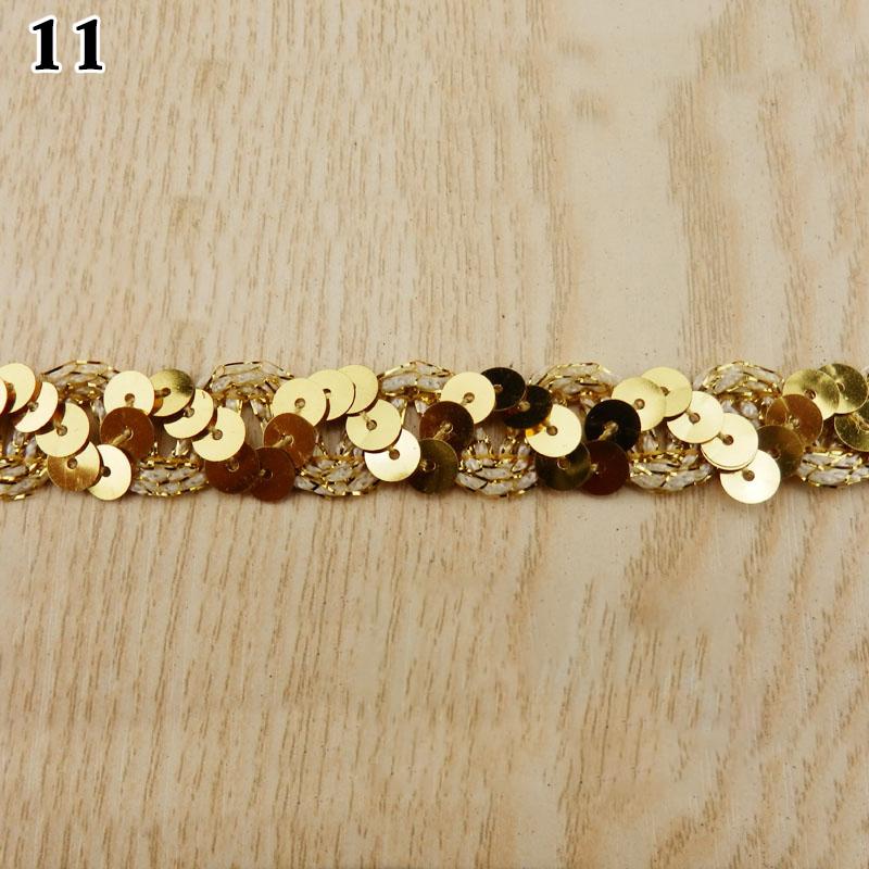 11 Meter Sequin Lace Trim Fabric Glitter Ribbon For Stage Performance Garments Hat Sewing Decor DIY Handmade Craft Accessories