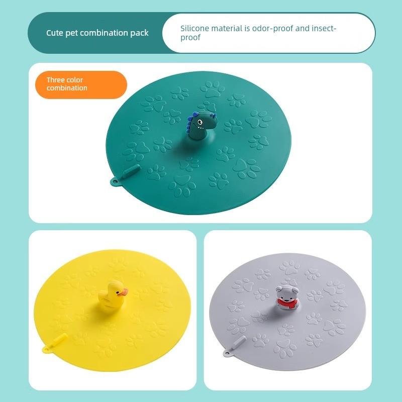 Floor Drain Anti-Odor Silicone Mat, Sewer Plug to Prevent Odor Return, Bathroom Anti-Odor Sealing Cover, Toilet Anti-Insect Device