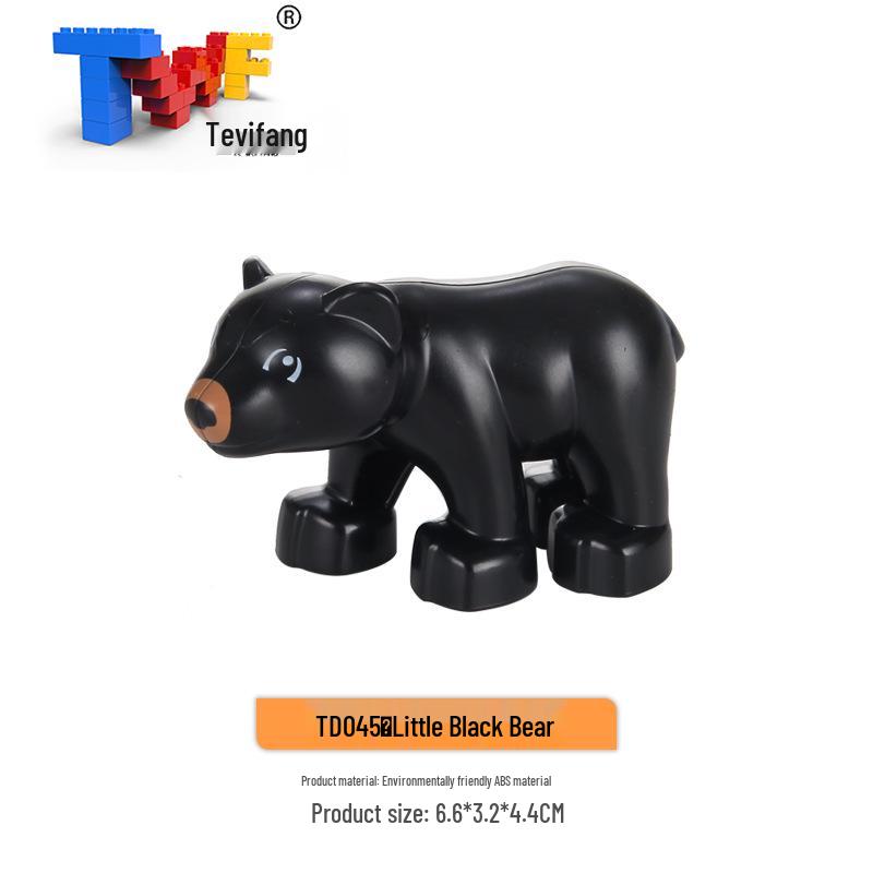 Large Particle Building Blocks: Compatible Prairie Ocean Animal Farm Educational Toys for Kids