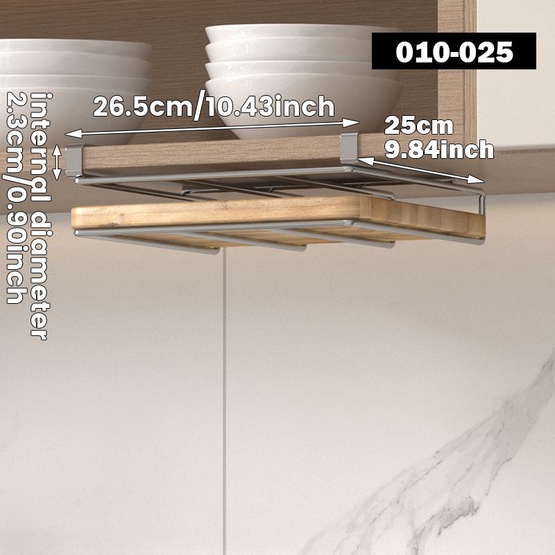 Support de rangement pour planche à découper sous armoire, planche à découper suspendue pour couvercle de casserole, support de rangement pour ustensiles de cuisine en acier inoxydable