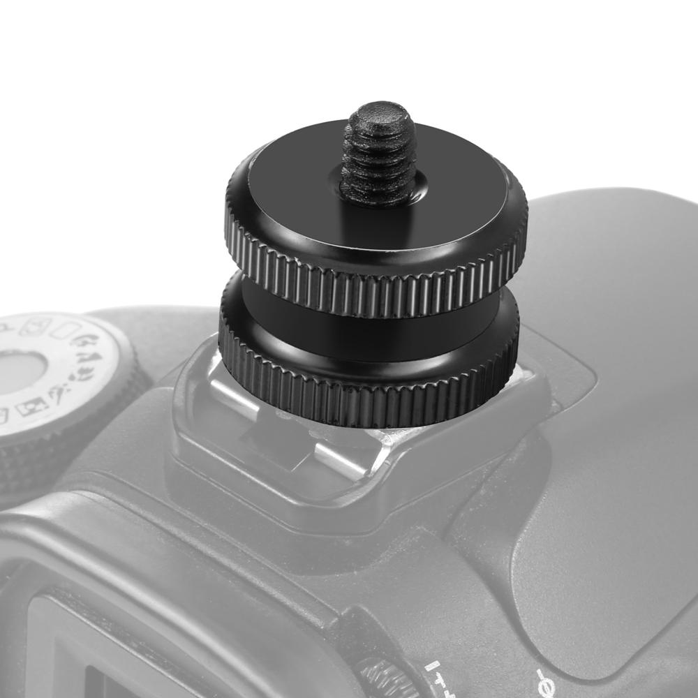 Hot Shoe to 1/4 Adapter Camera Hot Shoe Mount Adapter Flash Shoe to 1/4"-20 Male Post Adapter for DSLR Camera Gopro 12 DJI Rig